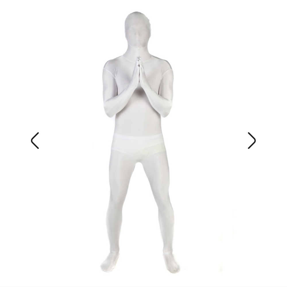 Morphsuits White Full Body Suit Skin Suit Halloween Cosplay